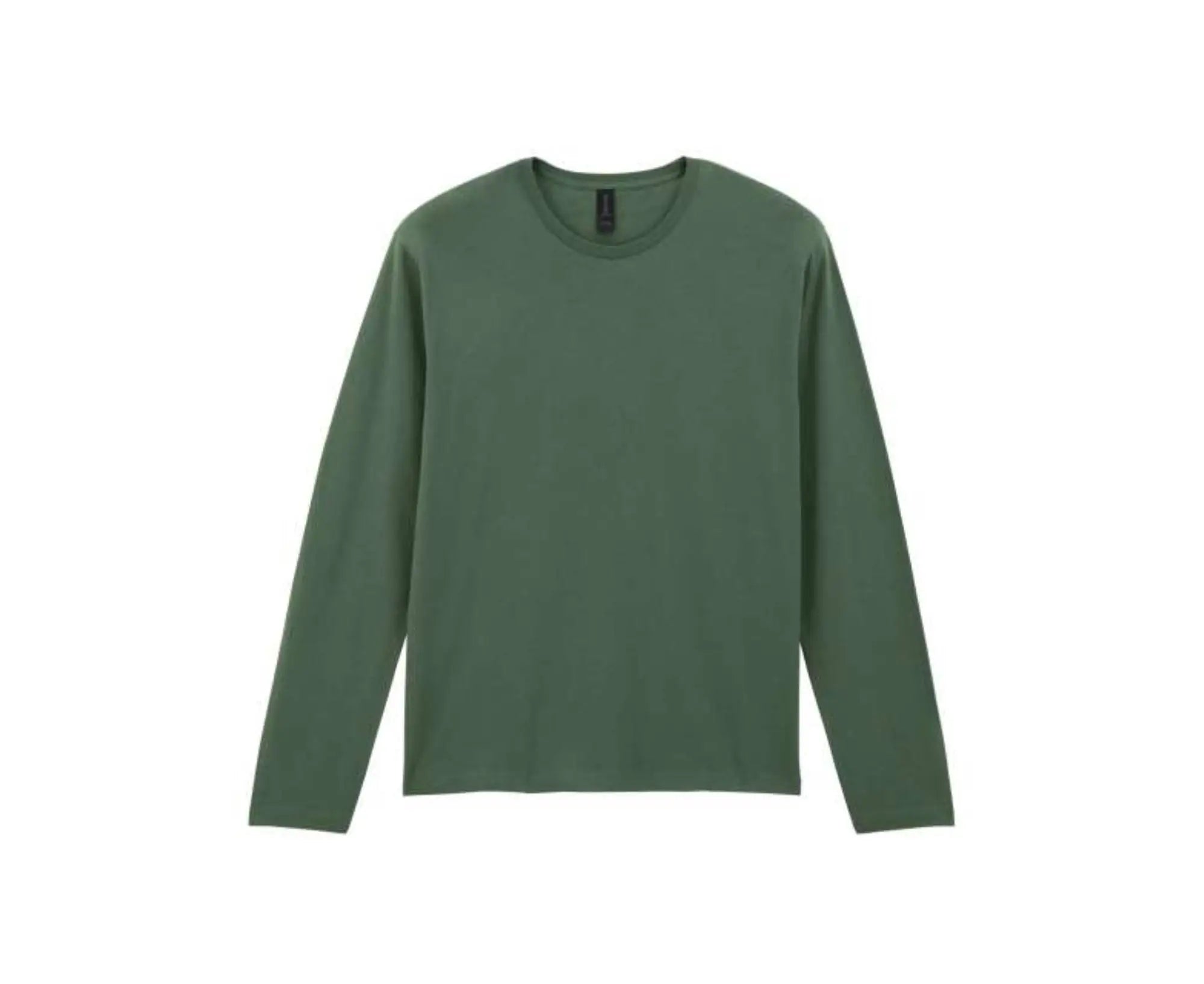 Green long-sleeve shirt on a white background