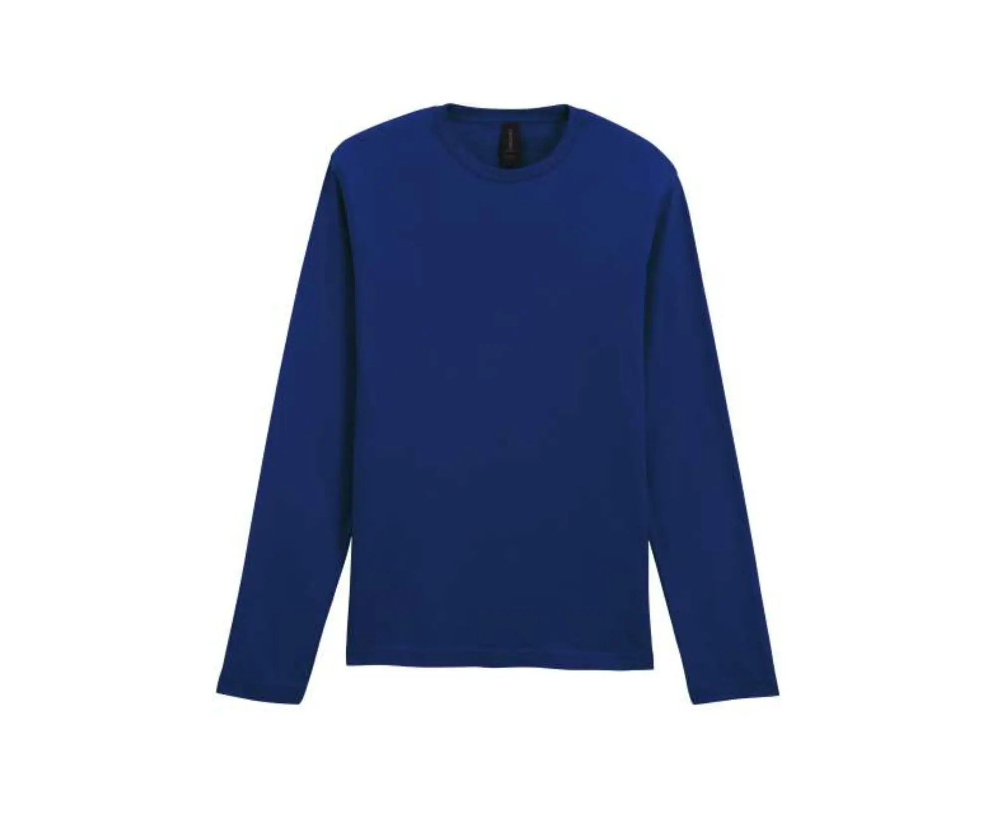 Blue long-sleeve shirt on a white background