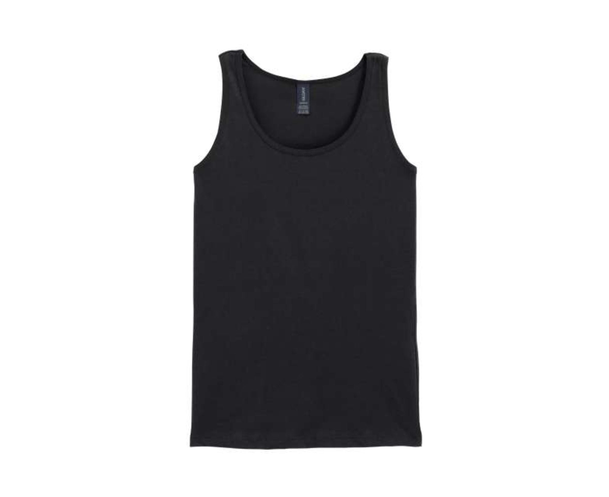 Black tank top on a white background