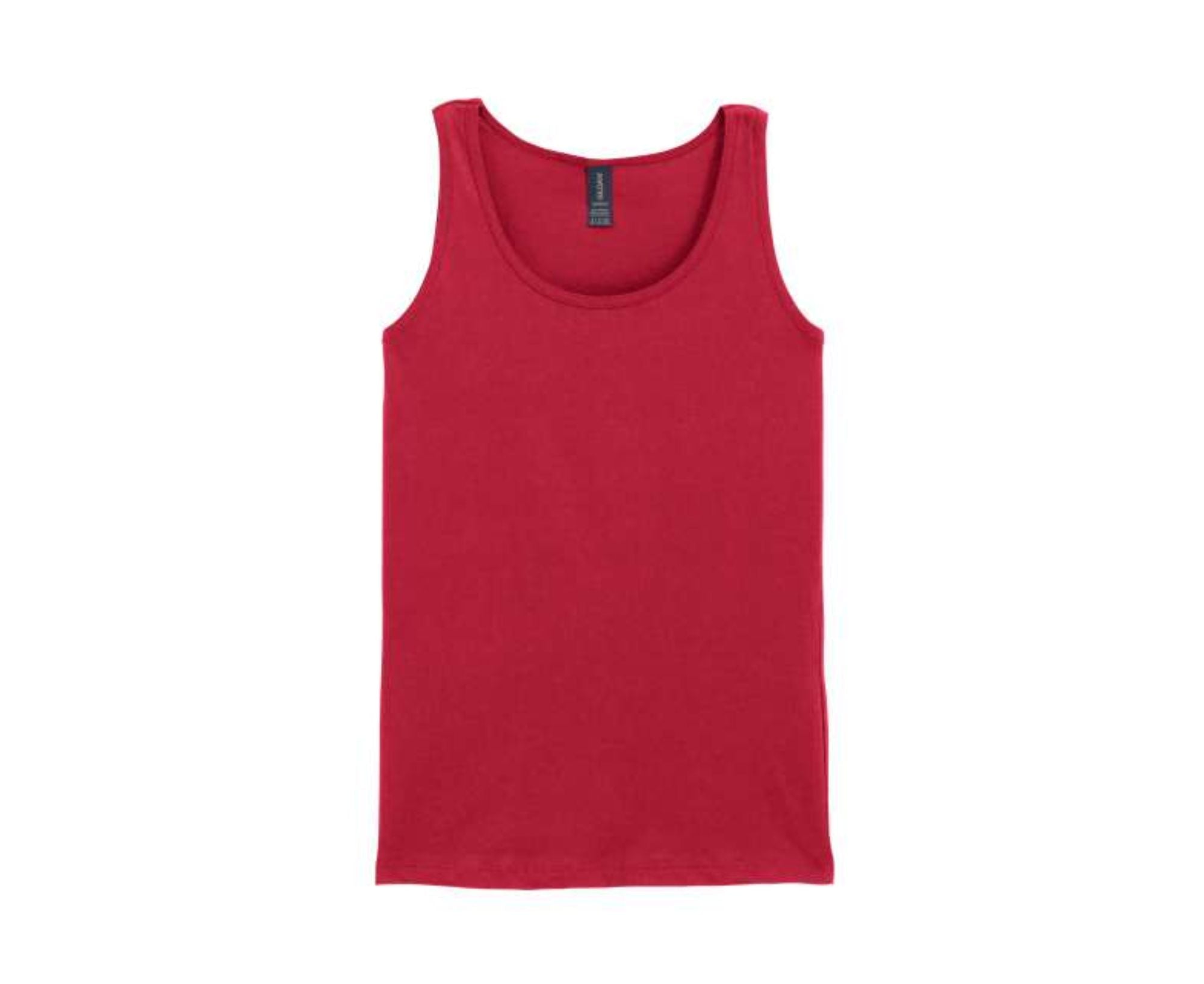 Red tank top on a white background