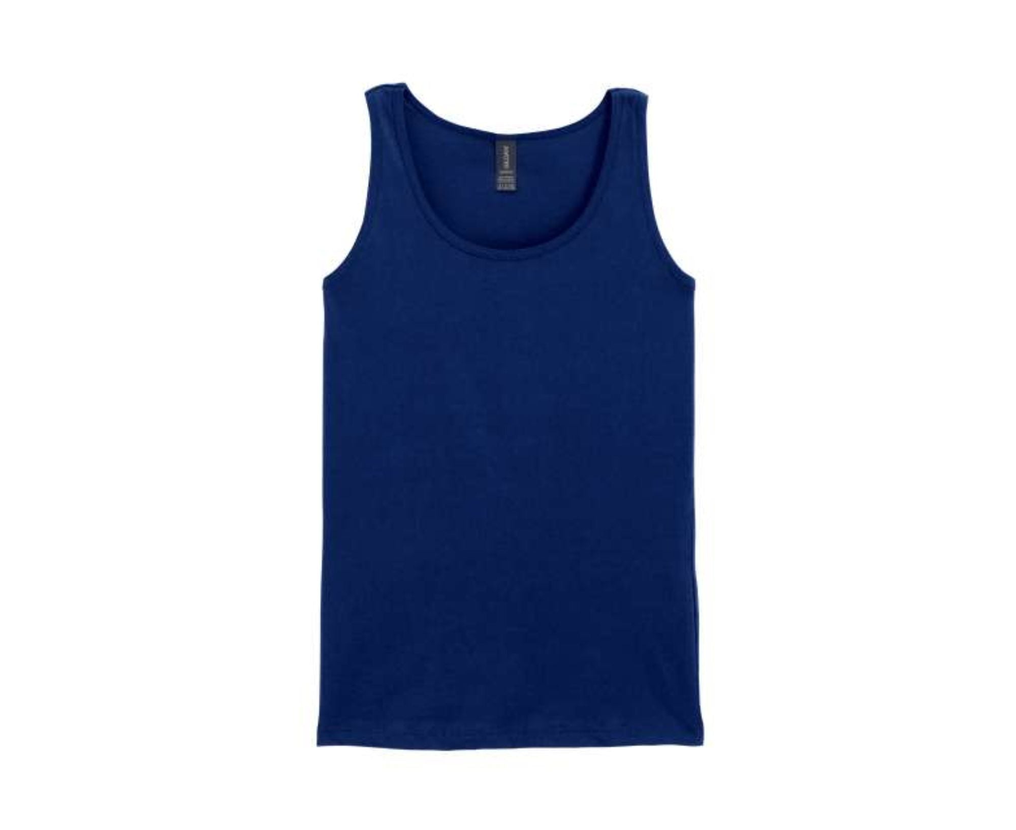 Blue tank top on a white background