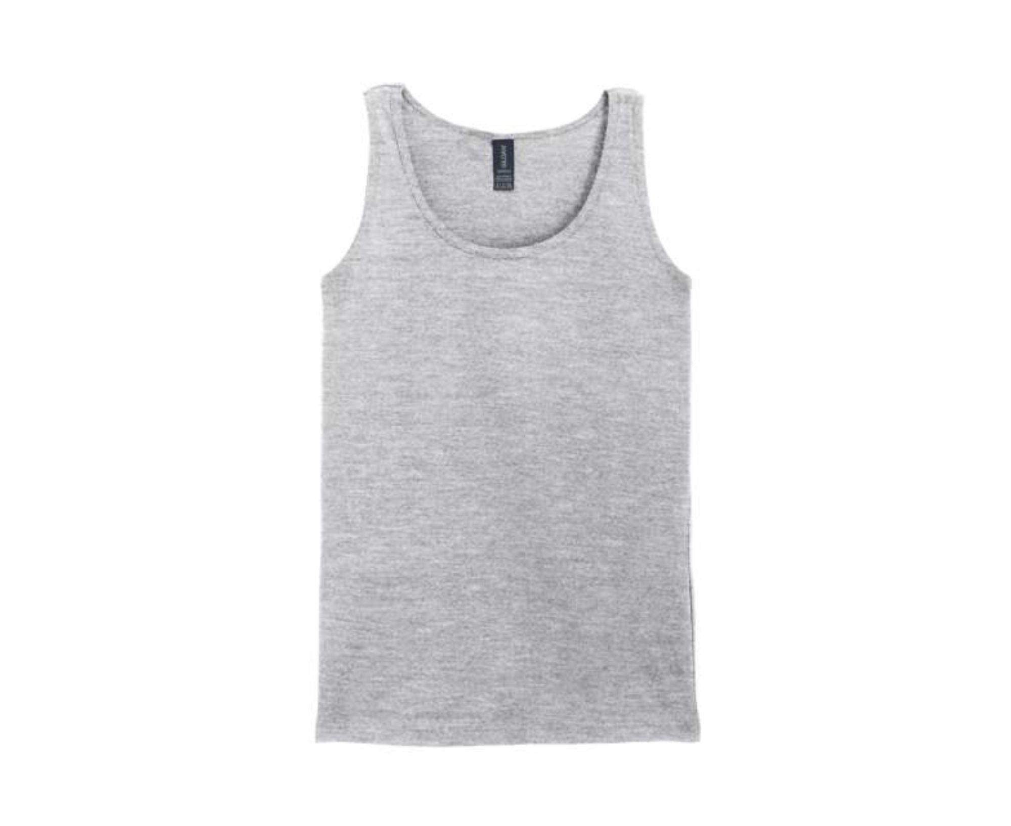 Gray tank top on a white background