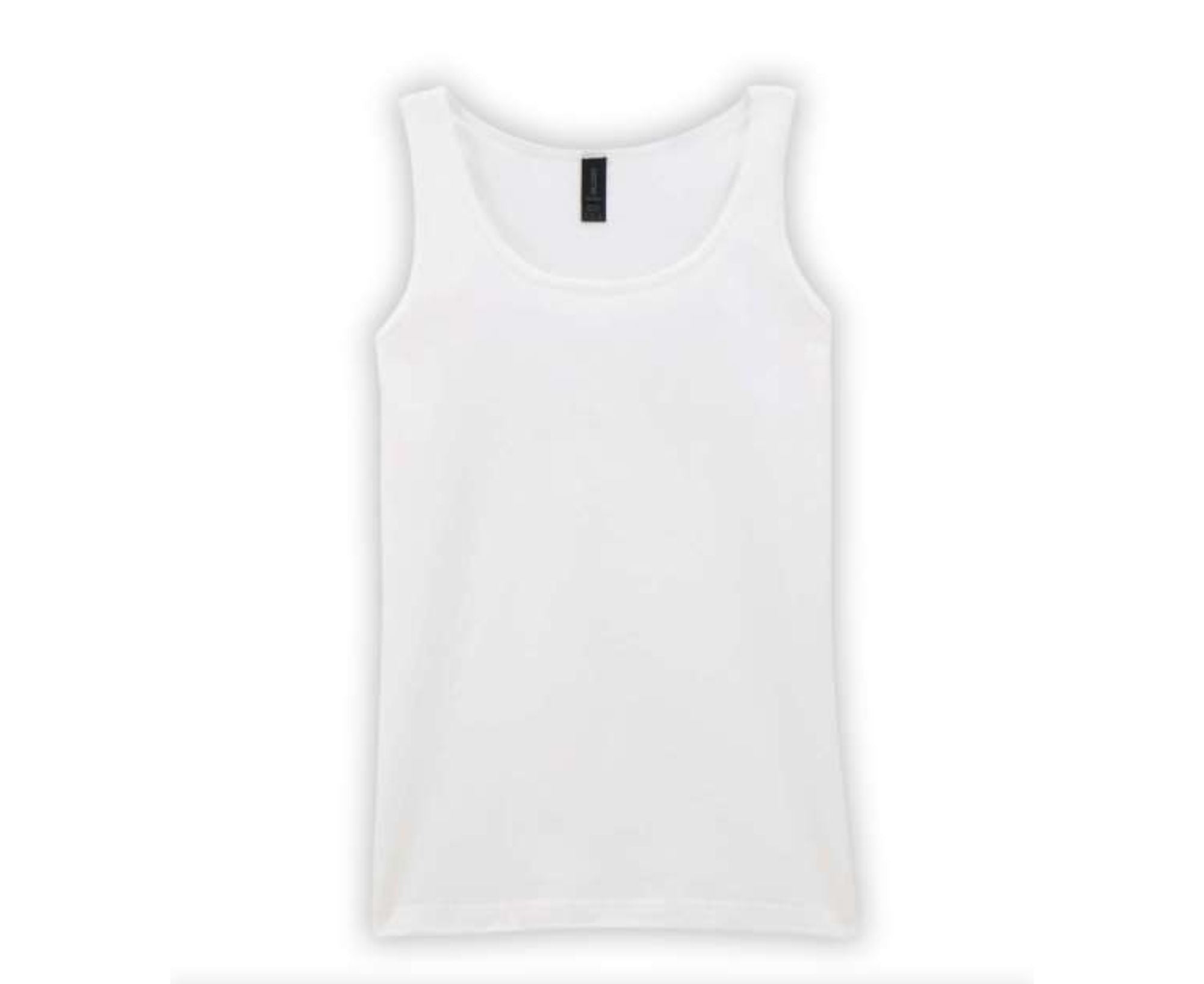 White tank top on a white background
