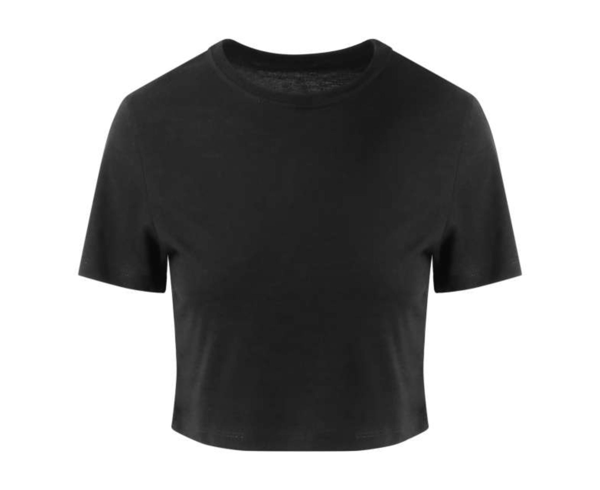 JT006 | Women's Tri-Blend Cropped T-Shirt Solid Black