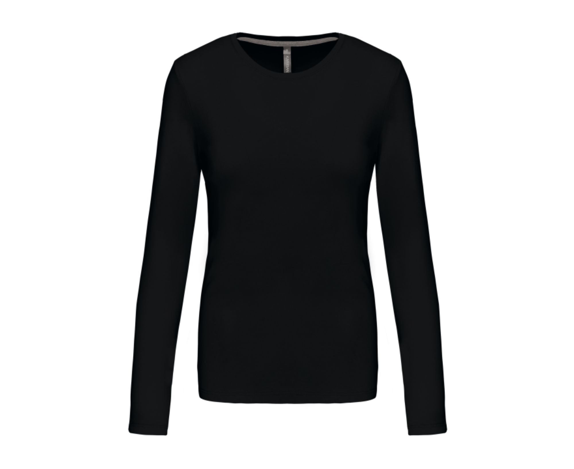 KA383 | Ladies Long Sleeve Crew Neck T-Shirt Black