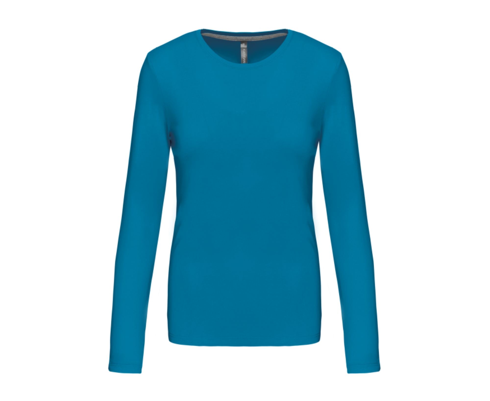 KA383 | Ladies Long Sleeve Crew Neck T-Shirt Tropical Blue