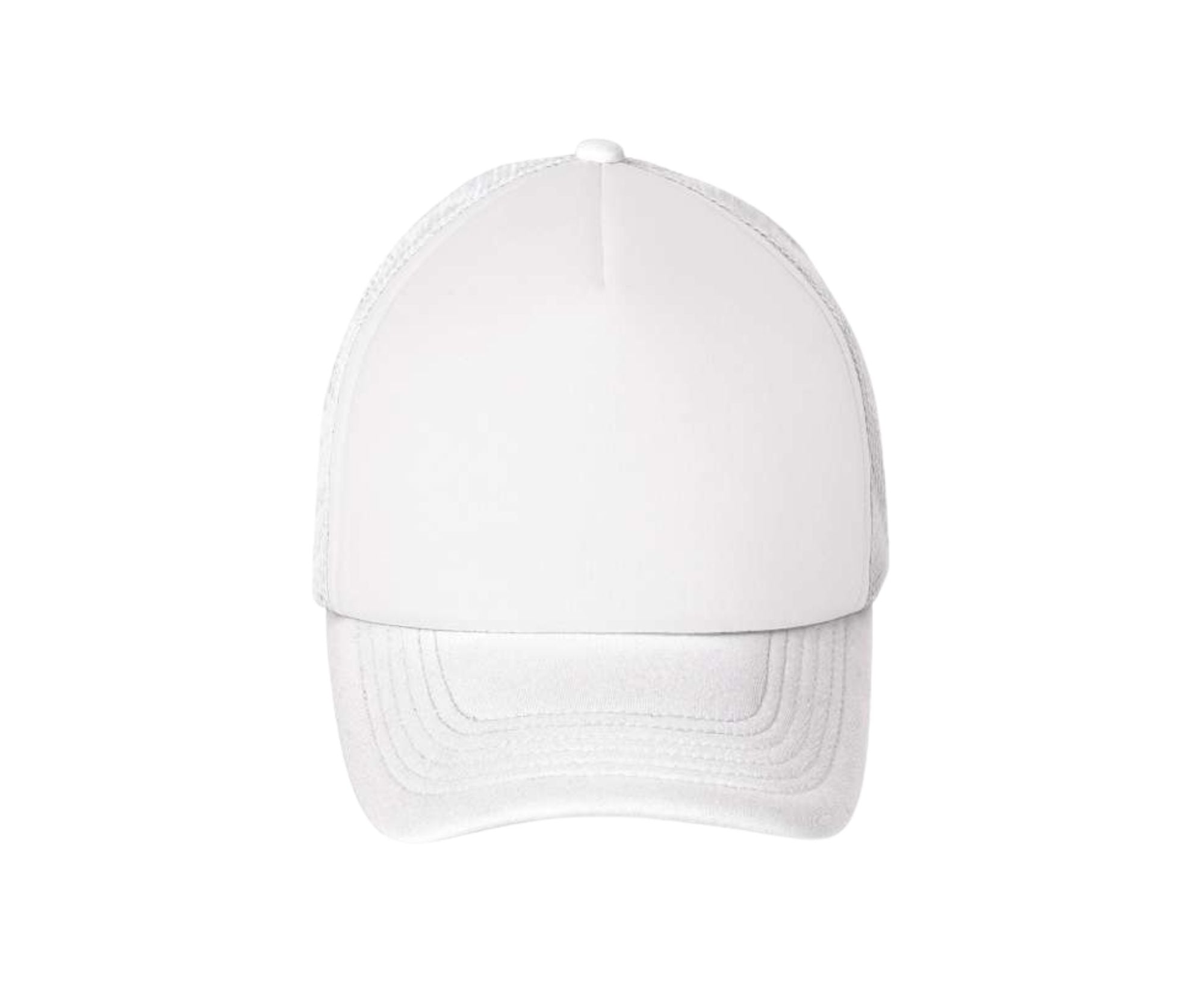 SO01668 | 5 Panel Bubble Mesh Cap White