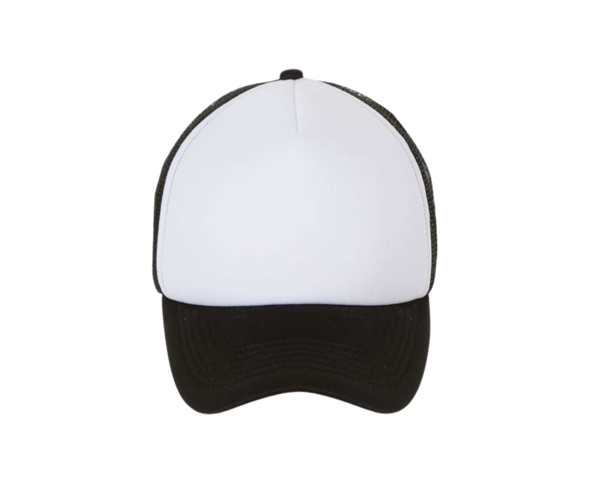 SO01668 | 5 Panel Bubble Mesh Cap White | Black