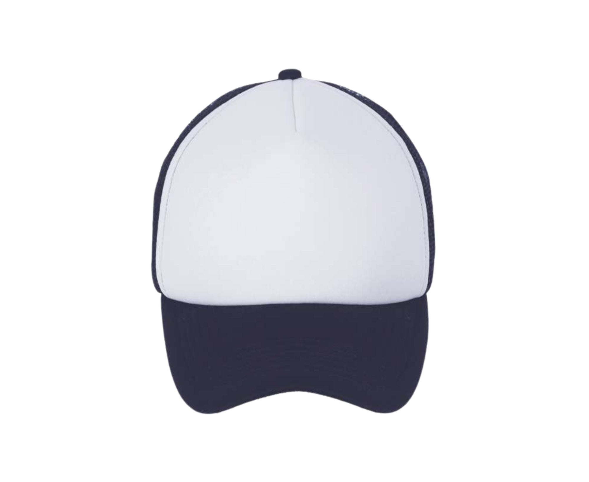 SO01668 | 5 Panel Bubble Mesh Cap White | French Navy