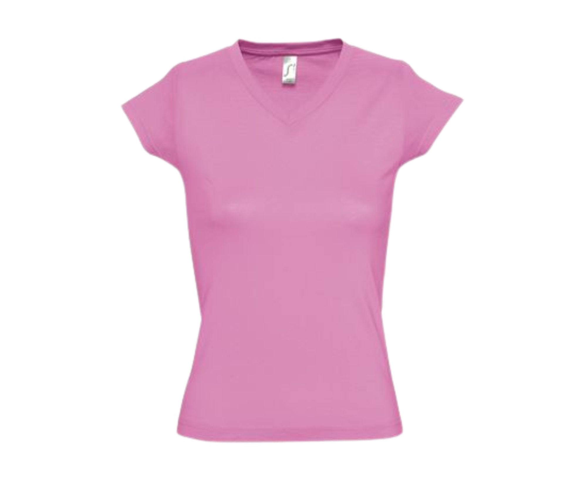SO11388 | Women's Moon V-Neck T-Shirt Orchid Pink