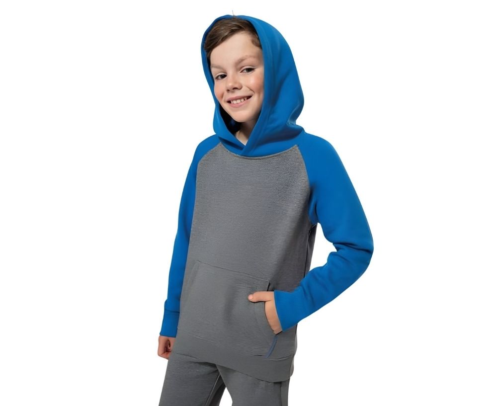 PA370 | Kid's Two-Tone Hooded Sweatshirt