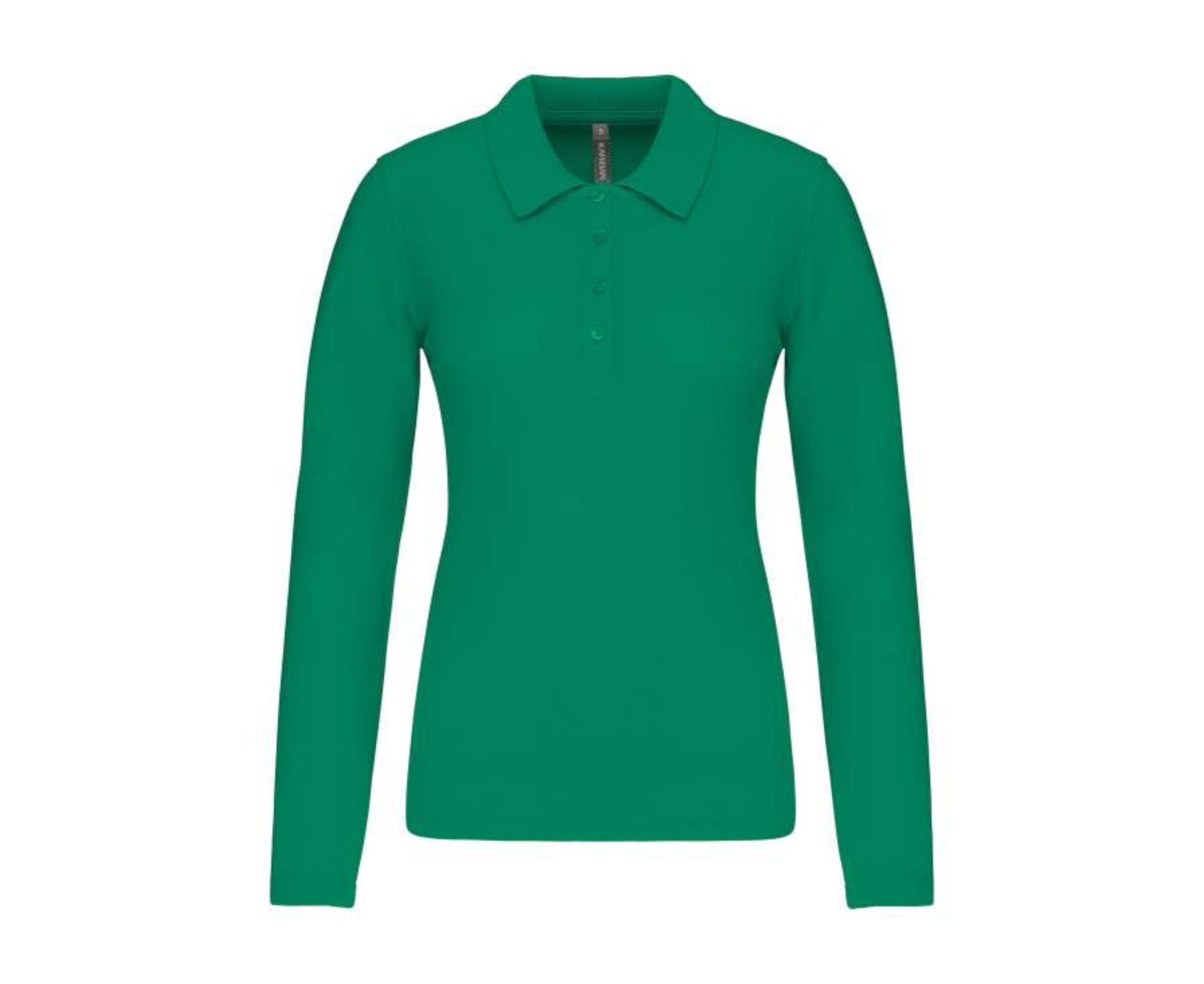 KA257 | Ladies Long-Sleeved Piqué Polo Shirt Kelly Green