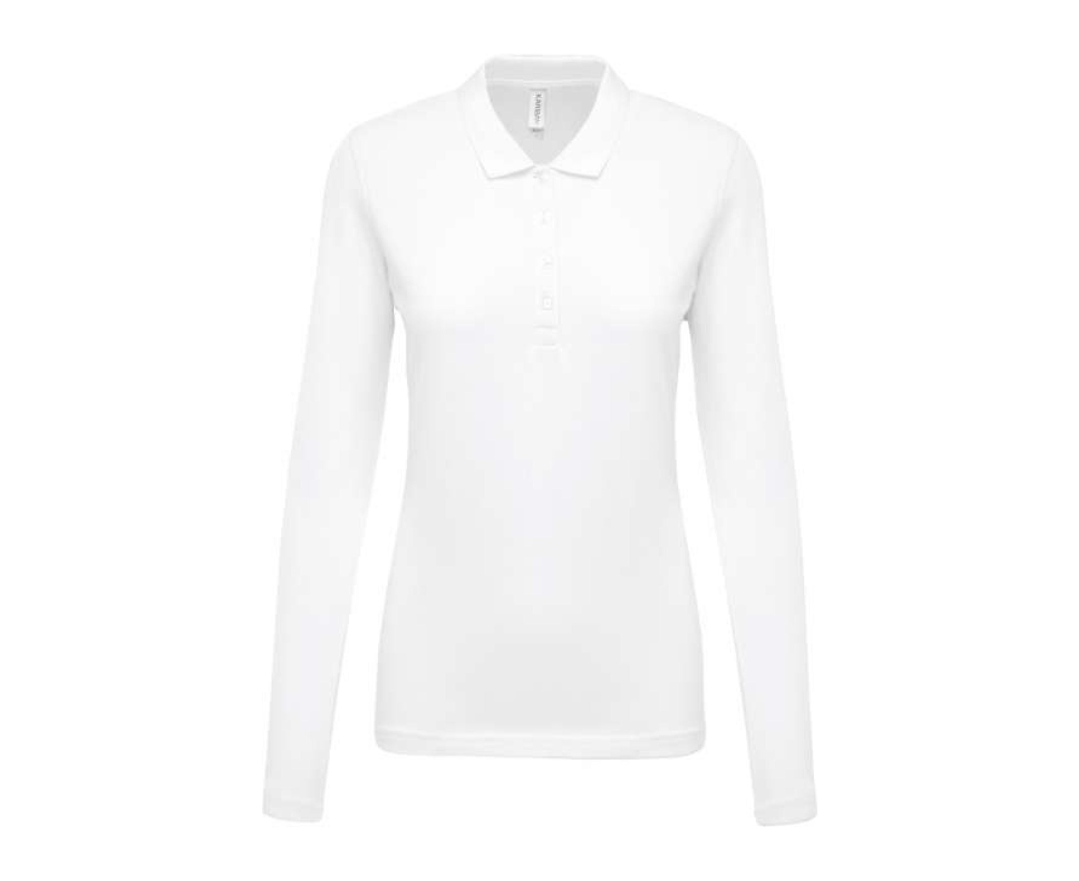 KA257 | Ladies Long-Sleeved Piqué Polo Shirt White