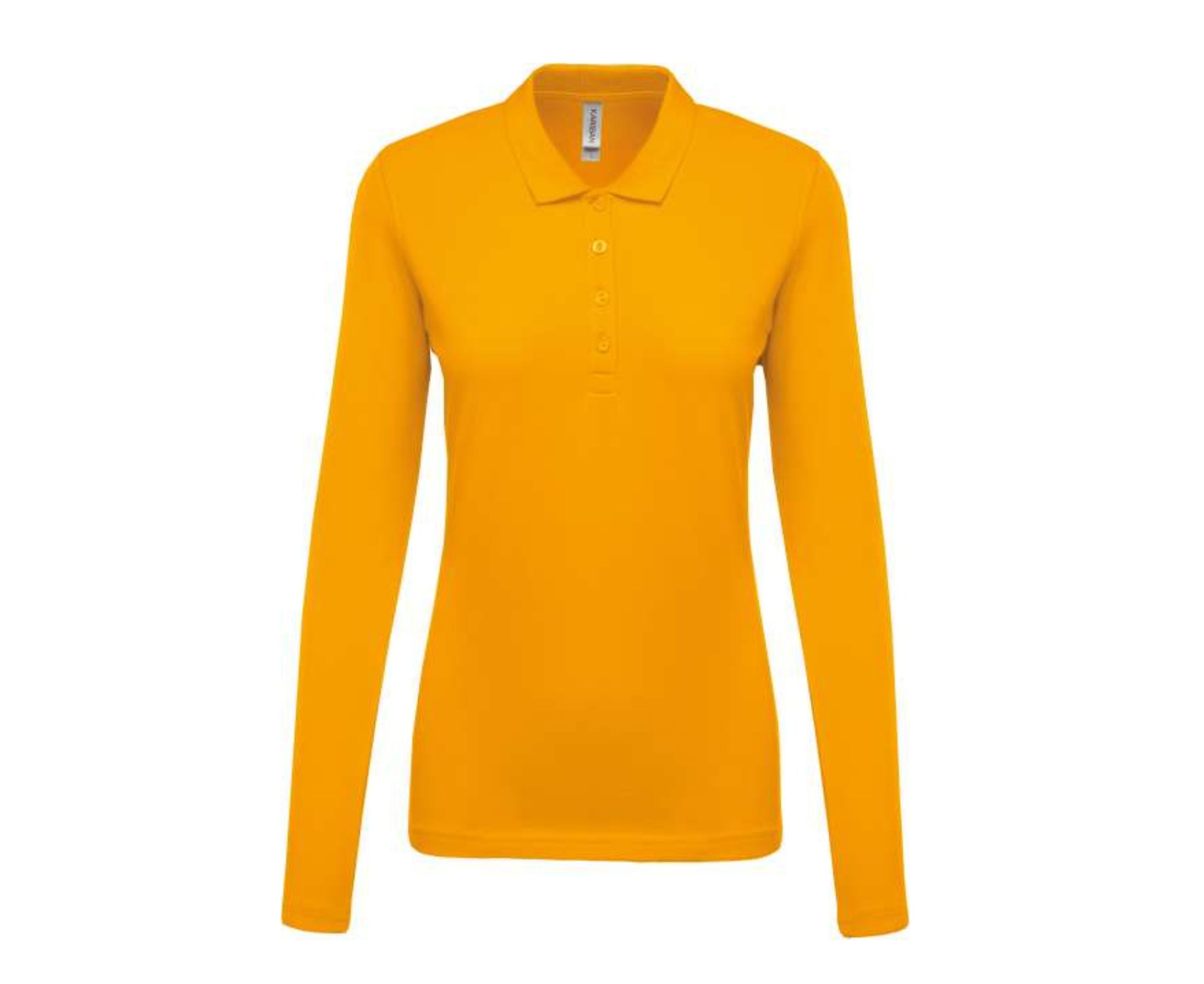 KA257 | Ladies Long-Sleeved Piqué Polo Shirt Yellow