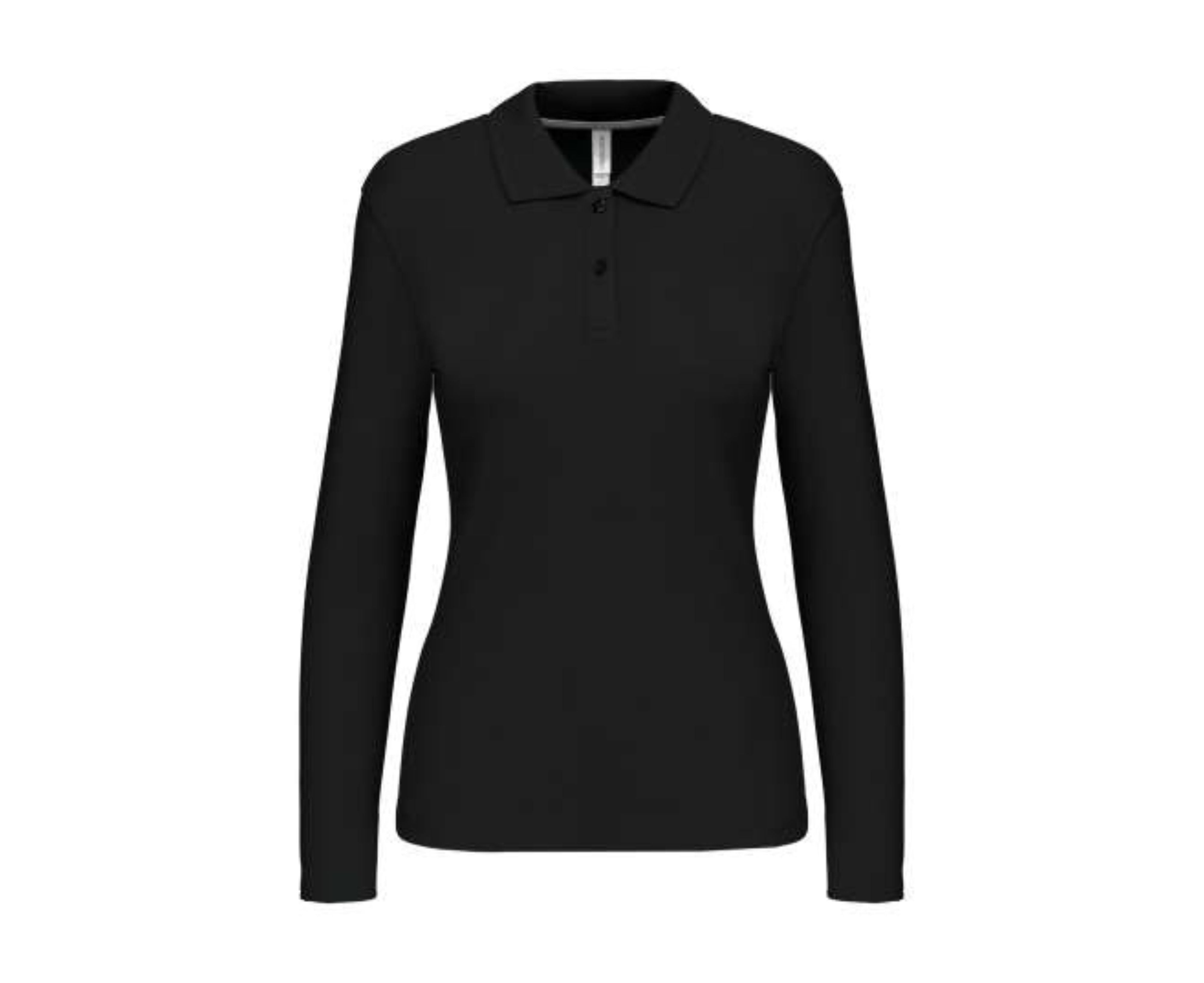 KA244 | Ladies' Long Sleeved Polo Shirt Black