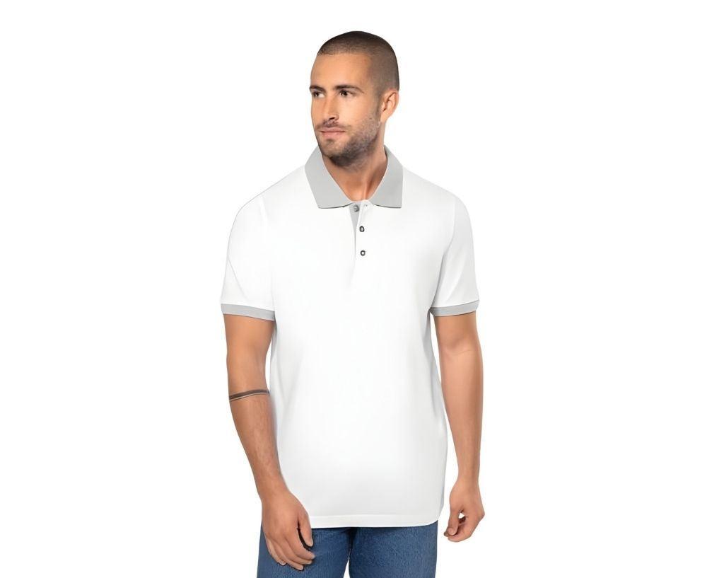 KA258 | Mens Two-Tone Piqué Polo Shirt