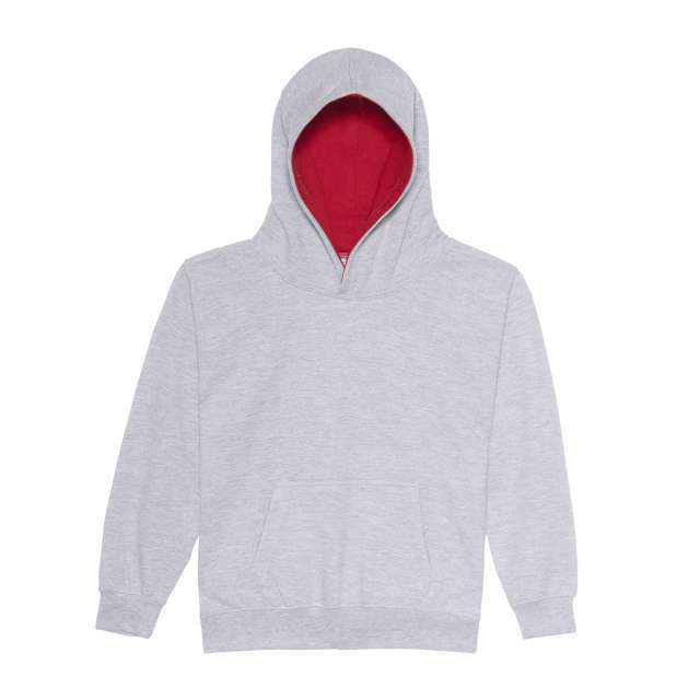 AWJH003J Heather Grey | Fire Red