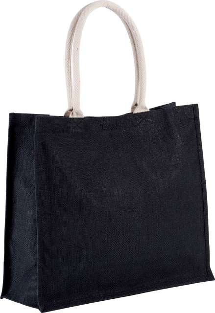 KI0219 | Jute Beach Bag Black