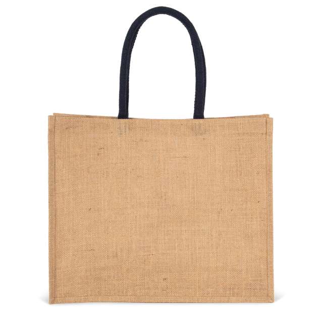 KI0219 | Jute Beach Bag Natural | Navy