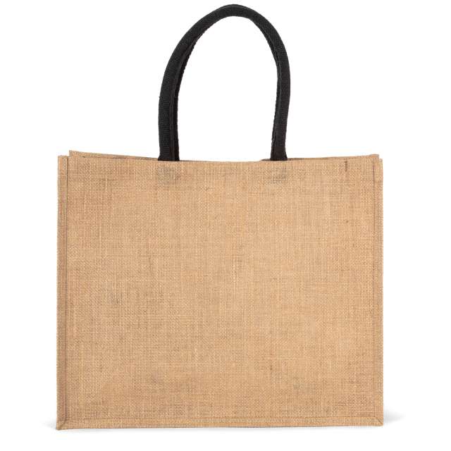 KI0219 | Jute Beach Bag Natural | Black
