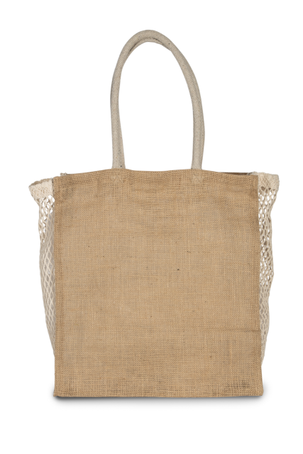 KI0281 | Shopping Bag With Mash Gusset Natural